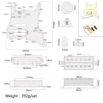 RASVONE SPG200 Piccard Electric Guitar Strat Pickup HSS ALNICO V Wiring Material with Strat PickGuard WITH WIRING / PICKUP PATTERN HSS