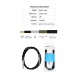 RASVONE XS03 Instrument Cable, good quality jack cable, cheap price, 3 meters long, metal head