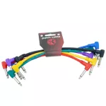 KIRLIN® Pan6-243 0.2M Patch Cable, 6-line effects, 20 cm long, Pack of 6