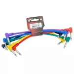 KIRLIN® Pan6-243 0.2M Patch Cable, 6-line effects, 20 cm long, Pack of 6