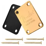 Rasvone PLF200 Guitar Neck Plate แผ่นเพลทปิดหลังกีตาร์ สำหรับกีตาร์ไฟฟ้า โลหะ พร้อมน็อตติดตั้ง มีให้เลือก 3 สี