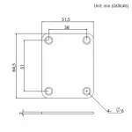 Rasvone PLF200 Guitar Neck Plate แผ่นเพลทปิดหลังกีตาร์ สำหรับกีตาร์ไฟฟ้า โลหะ พร้อมน็อตติดตั้ง มีให้เลือก 3 สี