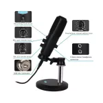 Alctron CU58 USB condenser microphone can be used for both iOS, Android, Mac, Window USB Conronders Microphone + free legs.