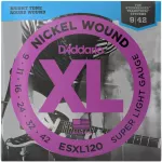 D'Addario® ESXL120 Guitar Cut Electric guitar cable number 9, Nickel Wound 100% authentic Double Ball End Super Lig