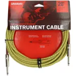 D'Addario® PW-BG-20TW, a 6-meter-long nylon jackp guitar, with 2 floors insulation, 20FT BRAIDED, Straight / Strai.