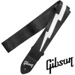 GIBSON® Lightning Bolt Seatbelt สายสะพายกีตาร์ไฟฟ้า / สายสะพายกีตาร์โปร่ง / สายสะพายกีตาร์เบส กว้าง 2 นิ้ว แบบนิ่ม ของแท