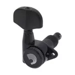D'Addario® PWAT-332L, a pure black guitar knob with excess cutting mechanism + free bolts and Auto-Trim Locking Tuning Machine Heads.
