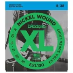 D'Addario® สายกีตาร์ไฟฟ้า เบอร์ 8 แบบนิกเกิล ของแท้ 100% รุ่น EXL130 Extra Super Light, 8-38 ** Made in USA **