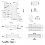 Rasvone SPG200 ปิ๊กการ์ดกีตาร์ไฟฟ้า ลายมุก ทรง Strat ปิ๊กอัพ HSS เดินสายวงจรพร้อมติดตั้ง  Strat Pickguard with Wiring / Pickup Pattern  HSS