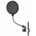 On Stage® ASVS6-B Pop Blocker ตัวกันเสียงลม Pop Filter แบบแผ่นไนลอน ขนาด 6 นิ้ว พร้อมตัวหนีบกับขาไมค์