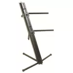On Stage® KS9102 Quantum Core Column Keyboard Stand, 2 -story keyboard stand, adjustable height between 10-44 inches, can support a total weight of 114 kg per microphone.