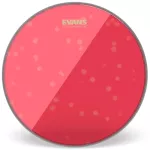 Evans ™ TT14HR Hydraulic Red Slam Drum Leather Tome Drum 14 "2 layers of clear oil, 7 mm thick + 7 mm Hydraulic Red Tom Drumhead ** Made in USA **