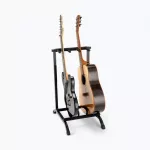 On Stage® GS7361 Three-SPACE Foldable Multi-Guitar Rack, 3 guitar stand for airy guitar and high electric guitar, 29 inches, foldable.
