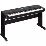 Yamaha® DGX660 เปียโนไฟฟ้า 88 คีย์ หน้าจอ LCD มีเมโทรนอมในตัว ต่อไมค์, คอมได้ สีดำ + แถมฟรีขาตั้ง & เก้าอี้ & ฟุตสวิทช