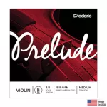 D'Addario® Prelude J811 4 / 4M, a separate violin cable E / Sai 1, 100% genuine VIOLIN string, Medium Tension, Tinned Carbon