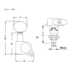 RASVONE MHA03R, 6 acoustic guitar knob for installation on the right side - Acoustic Machine Heads for Right Tuning Pegs Pack