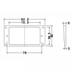 Rasvone LPF2 กรอบปิีกอัพกีตาร์ไฟฟ้า ทรง Gibson Les Paul 2 ชิ้น ตำแหน่งบน/ล่าง  - Gibson Les Paul Pickup Rings Frames