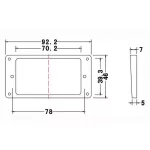 Rasvone LPF2 กรอบปิีกอัพกีตาร์ไฟฟ้า ทรง Gibson Les Paul 2 ชิ้น ตำแหน่งบน/ล่าง  - Gibson Les Paul Pickup Rings Frames