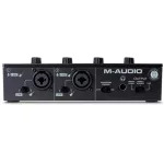 M-Audio® M-TRACK DUO Audio Interface 2-in/2-OOT 16-bit/48KHz has a PHANTOM 48V light. Prem Crystal + free USB &