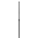 On Stage® MS8412 MIC Stand Mike stands high, 104-175 cm. Round base is 15 degrees.