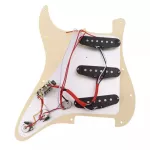 RASVONE SPG100, Pick Card, Strat, SSS, SSS, Alnico V, Circuit, Strat PickGuard WITH WIRING / PICKUP PATTERN 3X S