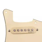 RASVONE SPG100, Pick Card, Strat, SSS, SSS, Alnico V, Circuit, Strat PickGuard WITH WIRING / PICKUP PATTERN 3X S