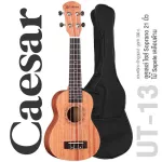 Caesar UT-13 Soprano Ukulele อูคูเลเล่ ไซส์ Soprano 21 นิ้ว ลายไม้ ไม้ Sapele เคลือบด้าน + แถมฟรีกระเป๋าอูคูเลเล่