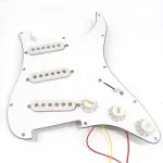 Rasvone SPG103 ปิ๊กการ์ดกีตาร์ไฟฟ้า ทรง Strat ปิ๊กอัพ SSS เดินสายวงจรพร้อมติดตั้ง  Strat Pickguard with Wiring / Pickup Pattern  3x Single Coil