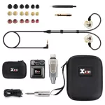 XVive U4T9 Wireless In-Ear Monitor System Bundle U4 Wireless Wireless Model with In Ear Ear Headphones, T9 + Free Charger & Cables & Case **