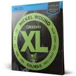 D'Addario® EXL165-5 สายกีตาร์เบส 5 สาย Hydrid แบบนิกเกิล ของแท้ 100% Custom Light 5-String, 45 - 135 ** Made in USA *