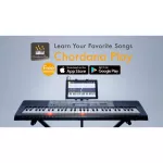 CASIO® CT-S200 Electric Keyboard 61 Key has 400 tones, 77 rhythm, with a lesson per USB/Chordana app + free legs.