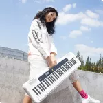 CASIO® CT-S200 Electric Keyboard 61 Key has 400 tones, 77 rhythm, with a lesson per USB/Chordana app + free legs.