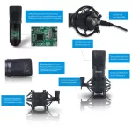 USB condenser Mike with UM900 + Shock Model, free USB cable + Envelope + Condenser Mike, USB Condenser M