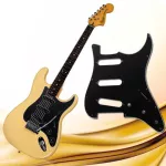 RASVONE STP3S Piccard Start Guitar Start Coil - Standard Stratocaster Electric Guitar Pickguard with Sin