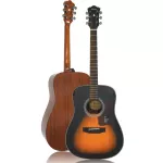 Mantic AG-370, airy guitar 41 inches, Dreadnough shape, Sprueus/Mahokani coated + free bag & kapok