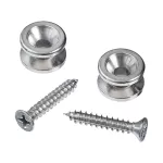 D'Addario® PWEP202 Solid Brass Guitar End Pin ตัวล็อคสายสะพายกีตาร์ / หมุดสายสะพาย สีเงิน จำนวน 2 ตัว ทำจากทองเหลือง **