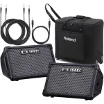 Roland® Cube Street EX PA PACT Open a 100 -watt hat, can play 3 types of musical instruments, can play batteries + free wheel bag