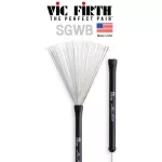 VIC FIRTH® SGWB Wooden Drum Wooden Wooden Wooden Wooden Jazz Gadd Wire Brushes ** Made in USA **