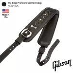 Gibson® ASED-BLK The Edge Premium Comfort Strap Guitar Shoulder Strap For airy/electricity/bass, 3 "genuine leather, soft, thick, 1/2", can be adjusted 48 - 60 inches