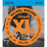 D'Addario® สายกีตาร์ไฟฟ้า เบอร์ 10 แบบนิกเกิล ของแท้ 100% รุ่น EXL110 Regular Light, 10-46 ** Made in USA **