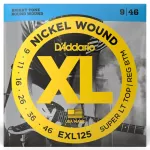 D'Addario® EXL125 Electric guitars No. 9, 100% authentic nickel material, Super Light Top/Regular Bottom, 9 - 46 ** Made in U