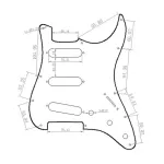 RASVONE STP3S Piccard Start Guitar Start Coil - Standard Stratocaster Electric Guitar Pickguard with Sin