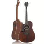 Mantic AG-10SCEL, an electric acoustic guitar, left hand 41 -inch left hand guitar, Dreadnough shape, Top Solid Spruce / Mahogany