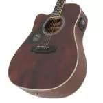 Mantic AG-10SCEL, an electric acoustic guitar, left hand 41 -inch left hand guitar, Dreadnough shape, Top Solid Spruce / Mahogany