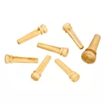 D'Addario® PWPS6 Bridge Pins, guitar pins + sash pins, Solid Boxwood Premium Grade Bridge Pins, 6 guitar pins /