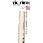 Vic Firth® SD2 ไม้กลอง American Custom Bolero หัวไม้ ปลายกลม  American Custom Round Tip Drumsticks  ** Made in USA **