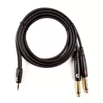 D'Addario® Planet Waves PW-MPTS-06 The 3.5 mm jack cable is a 1/4 inch guitar cable, 2 heads, 1.8 m long for mobile phone.