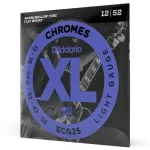 D'Addario® ECG25 Electric guitar line No. 12, metal material, XL Chrome Flat Wound 100% genuine Light, 12-52 ** Made in USA *