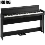 Korg® C1 Air Piano 88 Key Rim Key Real Weightd Hammer Action 2 Speaker Black Black + Free Stand