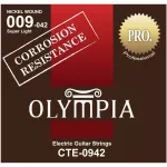 Olympia® CTE -0942 Electric guitar line number 9 Nickel Wound, 100% Genuine Pro Series Super Light, 0.009 - 0.042